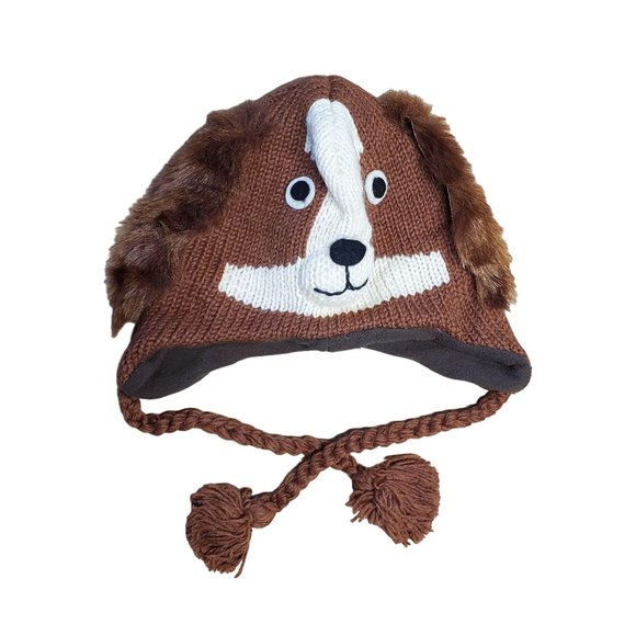 Wool Hat Beagle Design One Size Brown - Picture 2 of 5